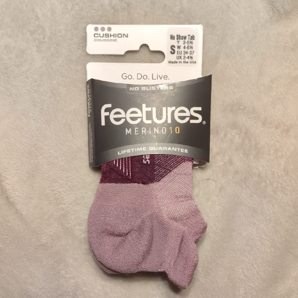 Merino 10 No Show Tab Socks - Spiced - SMALL
